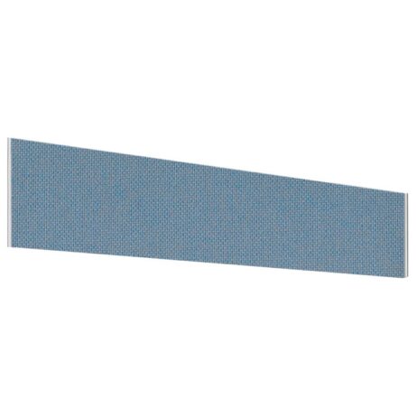 Impulse Plus Angle Screen in Sky Blue, 450mm high, 1500mm wide, featuring a textured fabric finish.
