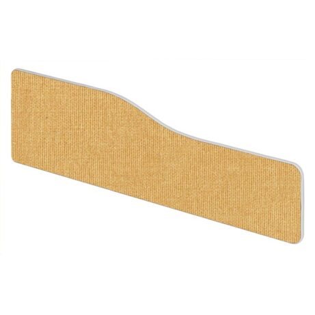 Impulse Plus Wave Screen with rounded corners, beige fabric, 1500mm wide.