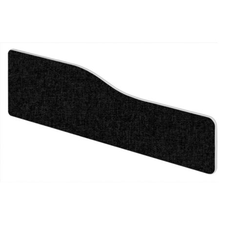 Impulse Plus Wave Screen with rounded corners, black fabric finish, width 1500mm.