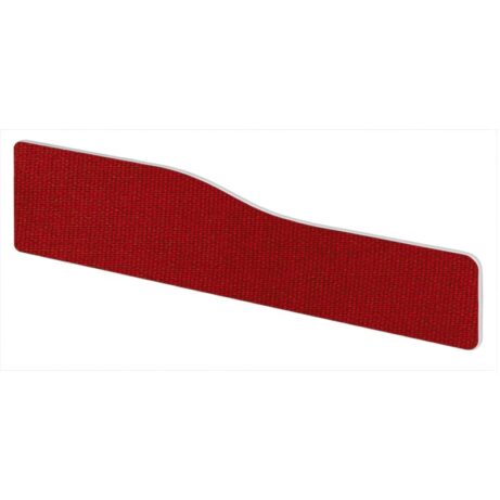 Impulse Plus Wave Screen, rounded corners, burgundy colour, 1500mm width, fabric finish.