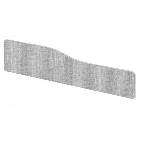 Impulse Plus Wave Screen, Light Grey, 1500mm wide, featuring rounded corners for modern office environments.
