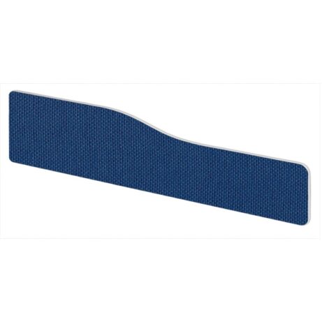 Impulse Plus Wave Screen, Powder Blue, 1500mm wide, features rounded corners for a modern office design.