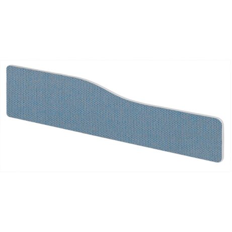 Impulse Plus Wave Screen with rounded corners in sky blue, 1500mm width.