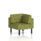 Brixworth Modular Seating Corner Unit in Rivet - Olive with black legs, featuring a modern, minimalist design.