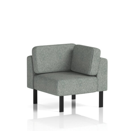 Brixworth Modular Seating Corner Unit in Rivet - Prime with black legs.