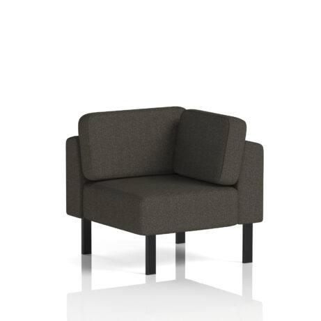 Brixworth Modular Seating Corner Unit in Main Line Flax - Temple fabric with black legs.