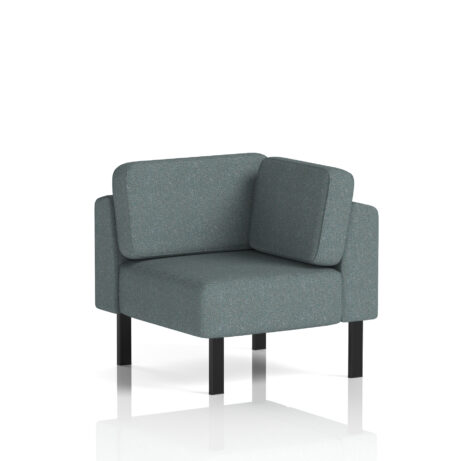Brixworth Modular Seating Corner Unit in Main Line Flax - Westminster fabric with black legs.