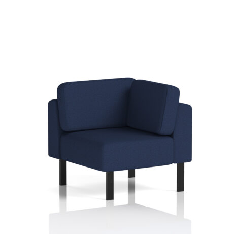 Brixworth Modular Seating Corner Unit in Synergy - Alike fabric with black legs.