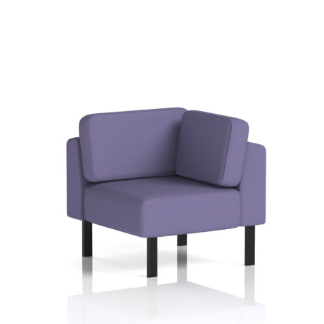 Brixworth Modular Seating Corner Unit in Synergy fabric, featuring black legs and a modern design.