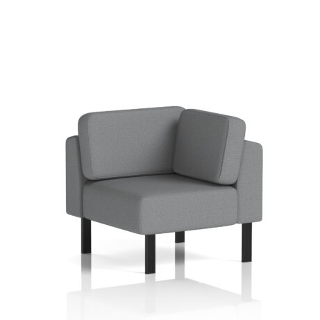 Brixworth Modular Seating Corner Unit in Synergy - Partner fabric, featuring black legs and modern design.
