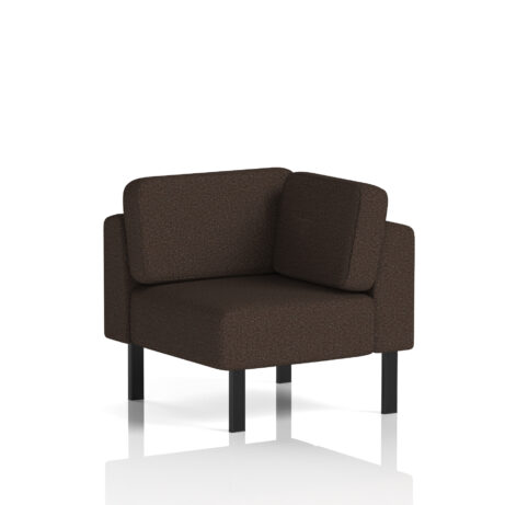 Brixworth Modular Seating Corner Unit in Synergy - Wed colour with black legs. Modern design for versatile seating.