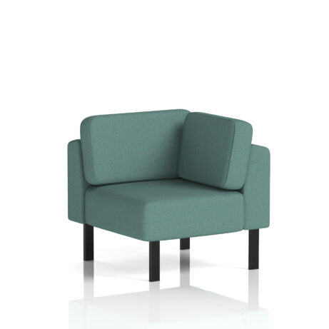 Brixworth Modular Seating Corner Unit in Sumi - Handa fabric with black legs.