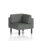Brixworth Modular Seating Corner Unit in Sumi Kobe fabric with black legs. Compact design for modern spaces.