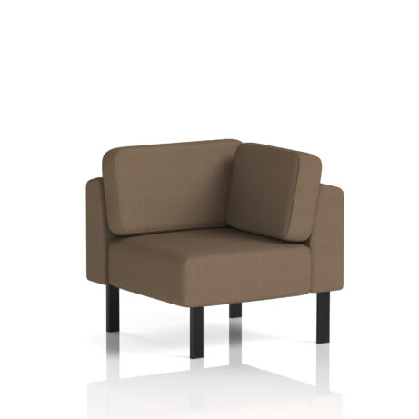 Brixworth Modular Seating Corner Unit in Sumi - Osaka fabric with black legs.