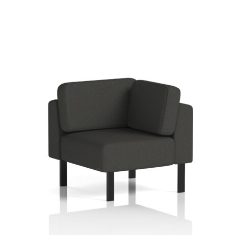 Brixworth Modular Seating Corner Unit in Yoredale - Leyburn fabric with black legs. Modern design and versatile layout.