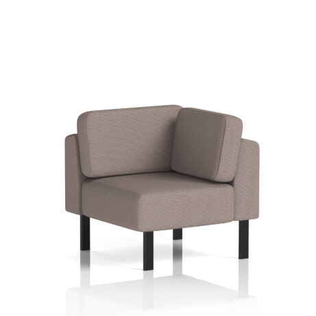 Brixworth Modular Seating Corner Unit in Yoredale - Settle fabric with black legs. Compact and modern design.