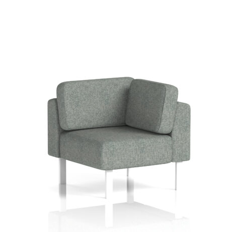 Brixworth Modular Seating Corner Unit in Rivet - Prime colour with white legs. Contemporary design and comfortable upholstery.