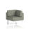 Brixworth Modular Seating Corner Unit in Rivet - Vitreous fabric with white legs.