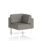 Brixworth Modular Seating Corner Unit in gray fabric with white legs. Modern and versatile design for any space.