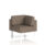 Brixworth Modular Seating Corner Unit in X2 - Theory colour with white legs. Modern design, soft upholstery.