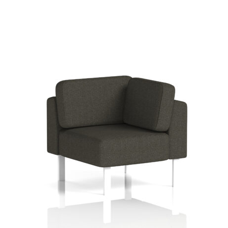 Brixworth Modular Seating Corner Unit in Main Line Flax - Temple fabric with white legs.