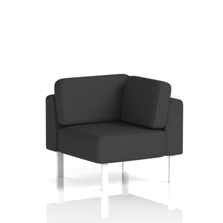 Brixworth Modular Seating Corner Unit in Synergy - Mix, featuring white legs and a contemporary design.