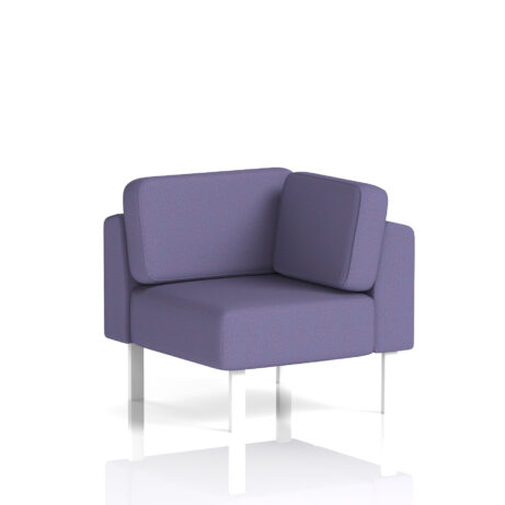 Brixworth Modular Seating Corner Unit in Synergy colour with white legs. Modern and stylish design for versatile seating.