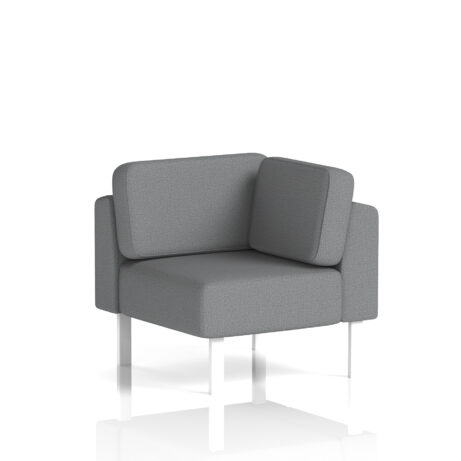 Brixworth Modular Seating Corner Unit in Synergy - Partner fabric with white legs. Modern, versatile design for any space.