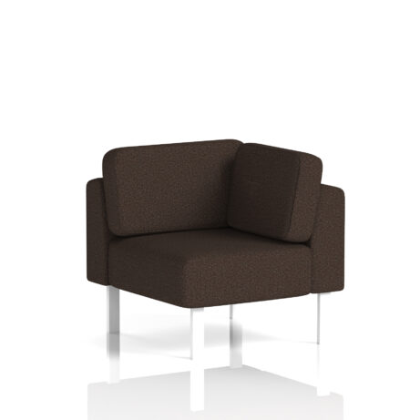 Brixworth Modular Seating Corner Unit in Synergy - Wed fabric with white legs. Modern design for versatile seating.