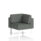 Brixworth Modular Seating Corner Unit in Sumi Kobe fabric with white legs. Modern design with a sleek, minimal profile.