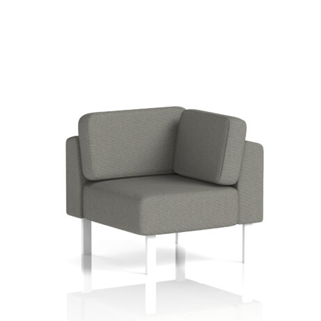 Brixworth Modular Seating Corner Unit in Yoredale - Hardraw, with white legs. Modern design for versatile seating.