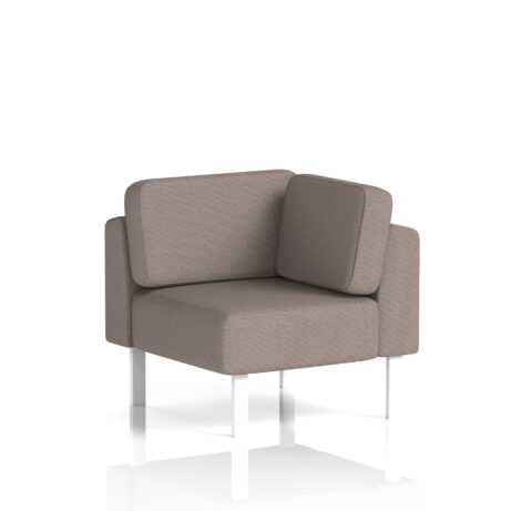 Brixworth Modular Seating Corner Unit in Yoredale - Settle fabric with white legs. Elegant and modern design.