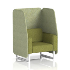 Brixworth Open Booth With White Legs in Two Tone