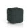 Harlestone Square Stool, Small size, Rivet - Charcoal body and top, upholstered in a textured fabric.