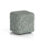 Harlestone Square Stool in Rivet, small size, single tone fabric, sleek rounded edges and soft surface.