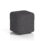 Harlestone Square Stool, Small, Single Tone, Colour X2 - Arithmetic Body and Top, grey fabric finish.