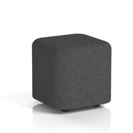 Harlestone Square Stool, Small, Single Tone, Colour X2 - Arithmetic Body and Top, grey fabric finish.