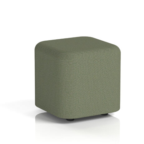 Harlestone Square Stool, Small size, Main Line Flax - Monument fabric, single tone finish.