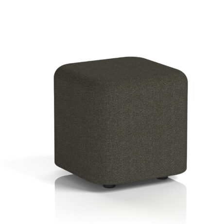 Harlestone Square Stool, small size, in Main Line Flax - Temple body and top, with a textured fabric finish.