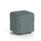 Harlestone Square Stool, Small, Main Line Flax - Westminster fabric, single tone, cube design, soft texture.