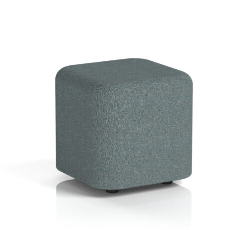 Harlestone Square Stool, Small, Main Line Flax - Westminster fabric, single tone, cube design, soft texture.