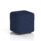 Harlestone Square Stool in Synergy - Alike Body and Top, small size, single tone navy blue fabric.