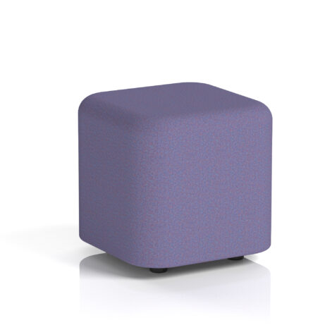 Small Harlestone Square Stool in Synergy colour, single tone fabric finish.