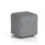 Harlestone Square Stool, small size, in Synergy - Partner Body And Top, featuring a textured grey fabric finish.