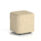 Harlestone Square Stool in Sumi - Zen, small size, single tone fabric finish, with rounded edges and black feet.
