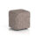 Harlestone Square Stool in Yoredale - Settle, small size, single tone fabric, featuring a sleek cubical design.