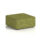 Harlestone Large Square Stool in Rivet - Olive, featuring a single tone fabric finish.
