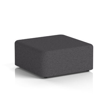 Harlestone Square Stool, Large, in Arithmetic Body and Top, Single Tone, with a sleek dark grey finish.