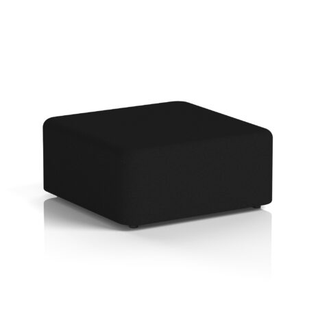 Harlestone Square Stool, Large size, Single Tone X2, features a black diameter body and top.