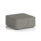 Harlestone Large Square Stool in Single Tone X2, featuring a soft gray fabric body and top, minimalist design.